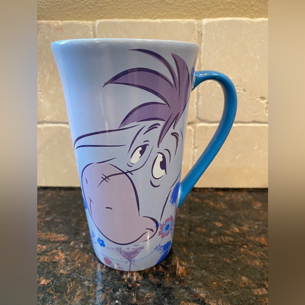 Disney Winnie The Pooh Eeyore Official Tall Coffee Tea Mug Cup Purple